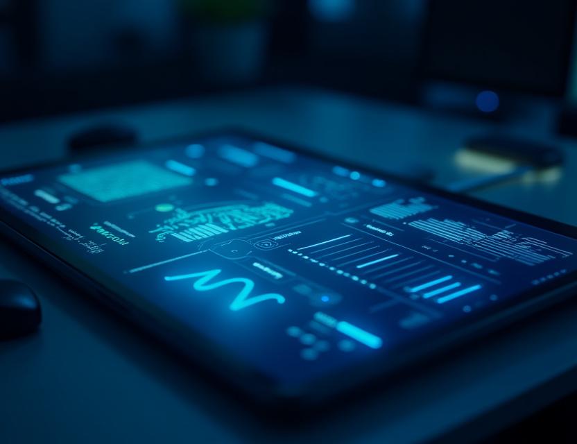 Innovatives digitales Dashboard zur Steuerung von Soundsystemen